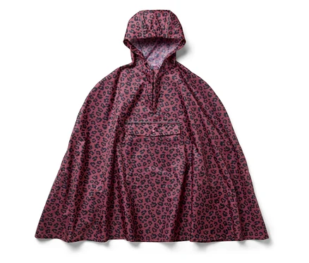 Rosa Kinder-Regenponcho mit Alloverprint.