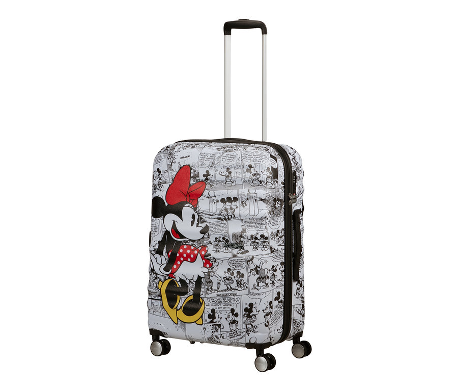 Ein mittelgroßer American Tourister Wavebreaker Koffer mit »Minnie Mouse« Motiv.