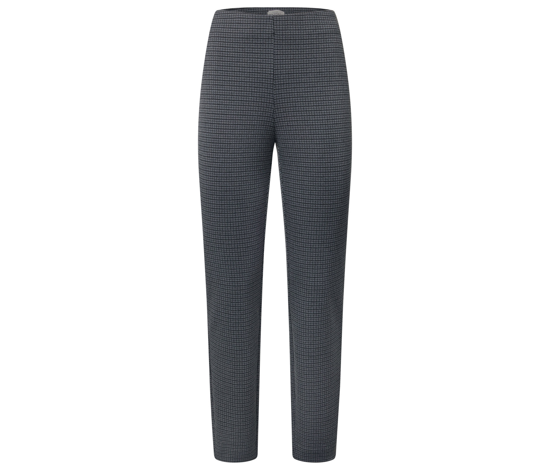 Stoffhose mit Hahnentritt-Jacquard - Damen - Gr. S - schwarz/jacquard - schwarz