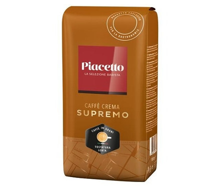 Eine Packung Piacetto Supremo Caffè Crema - 1 kg Ganze Bohne.