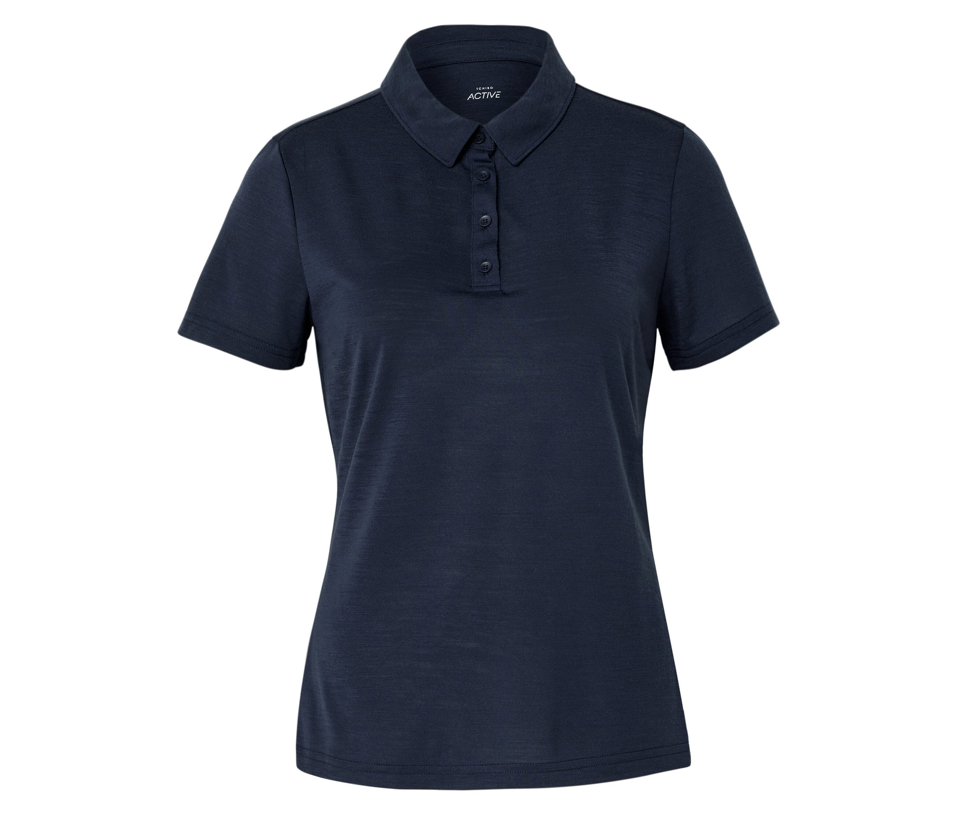 Sport-Poloshirt mit Merinowolle - Damen - Gr. S - dunkelblau - dunkelblau