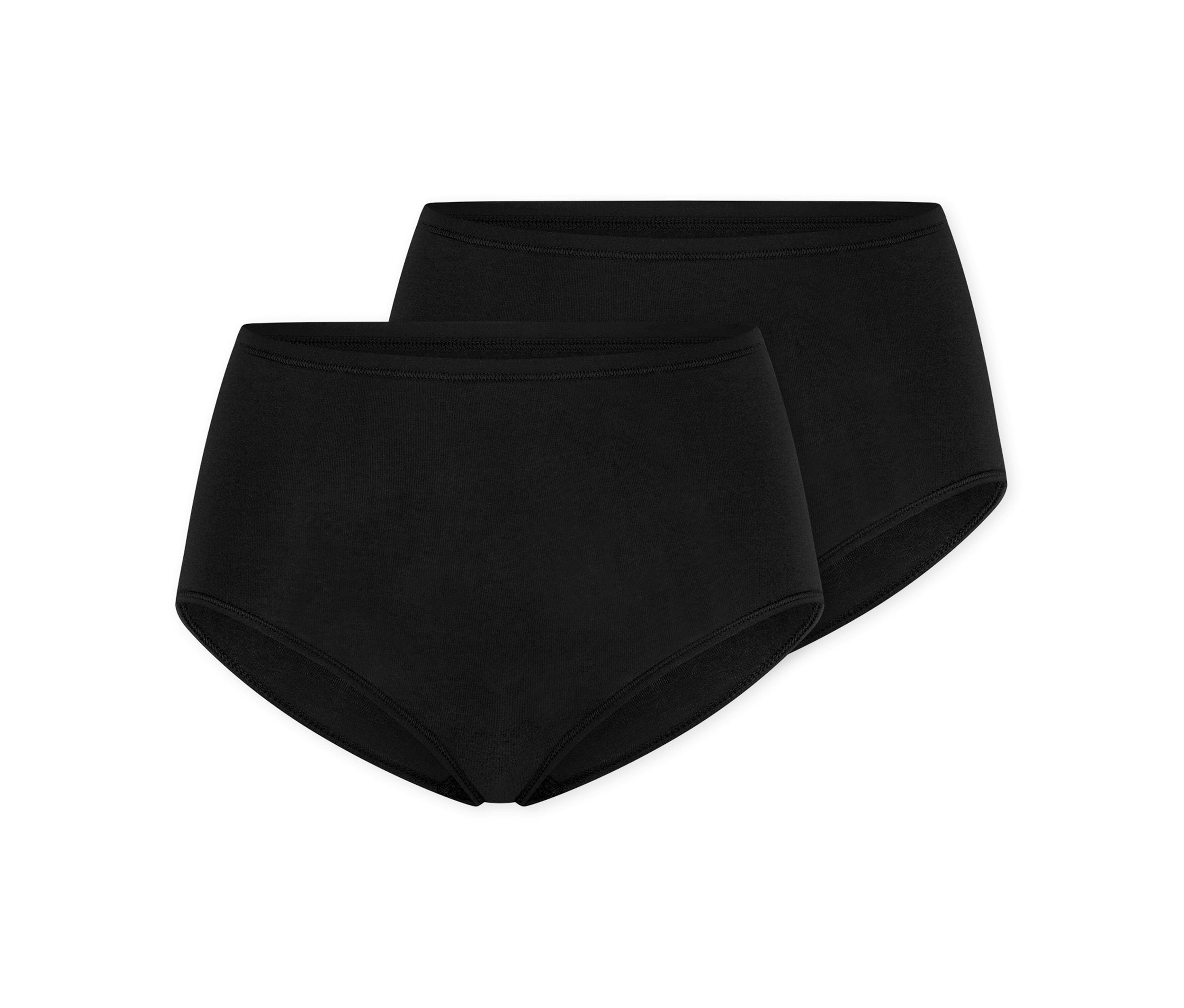2 Schiesser Maxislips - Damen - Gr. 46 - schwarz