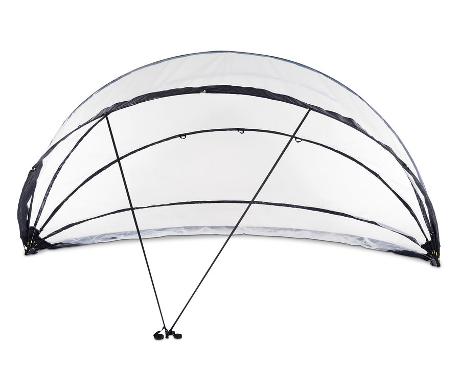 Transparente, kuppelförmige Pool-Abdeckung von EXIT »ECO« mit schwarzem Rahmen, ca. 550 cm.