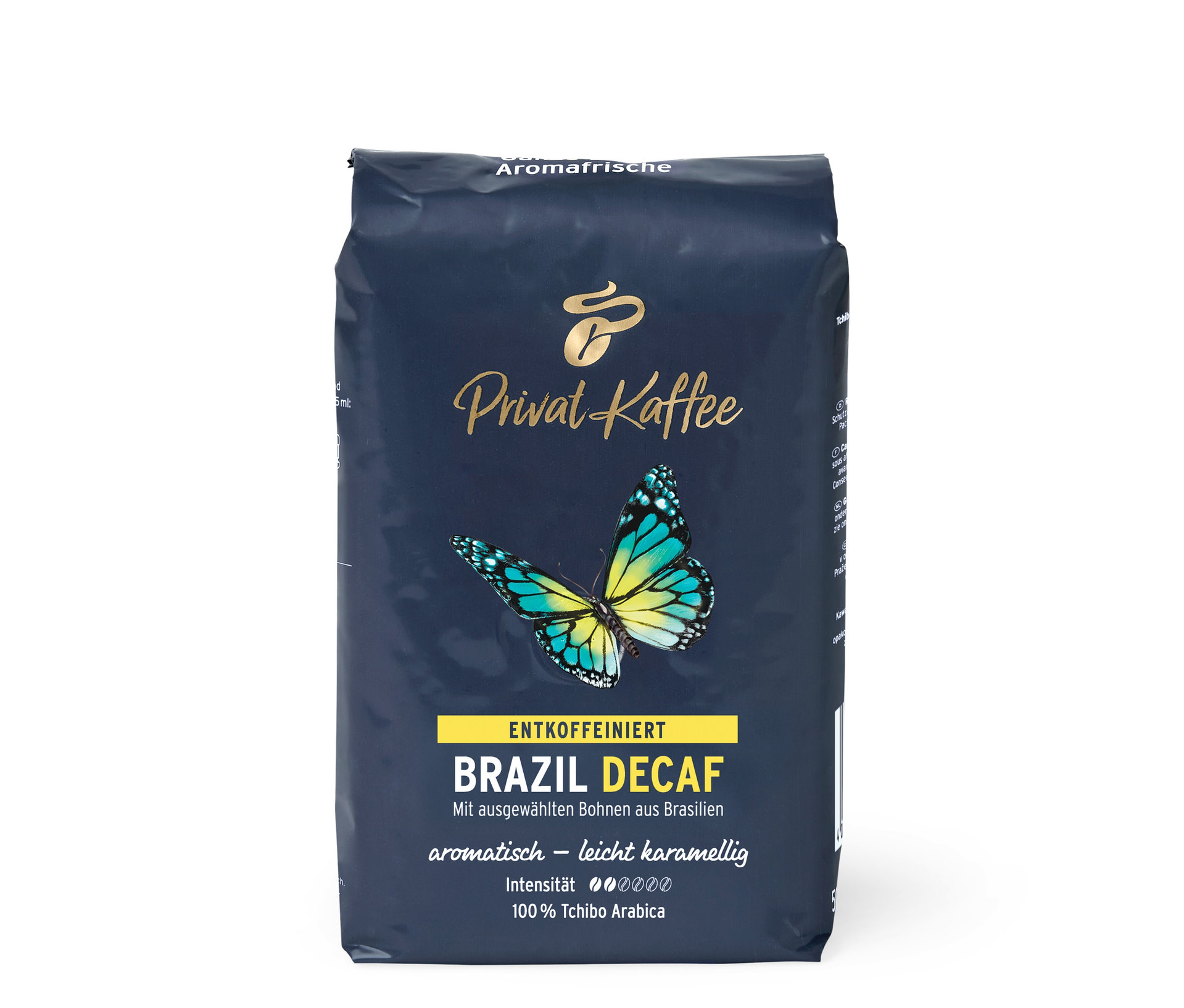 Tchibo - Privat Kaffee Brazil Decaf - 500 g Ganze Bohne - Intensität: 2/6