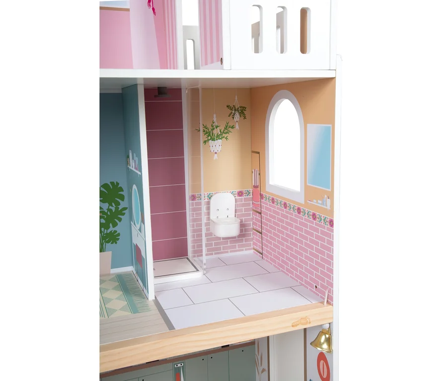 Detailansicht Badezimmer im small foot Puppenhaus Stadtvilla.
