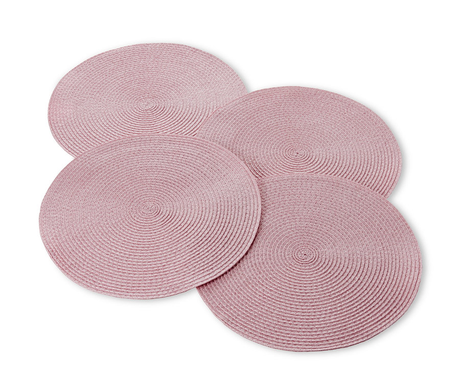 Vier rosa Platzsets.