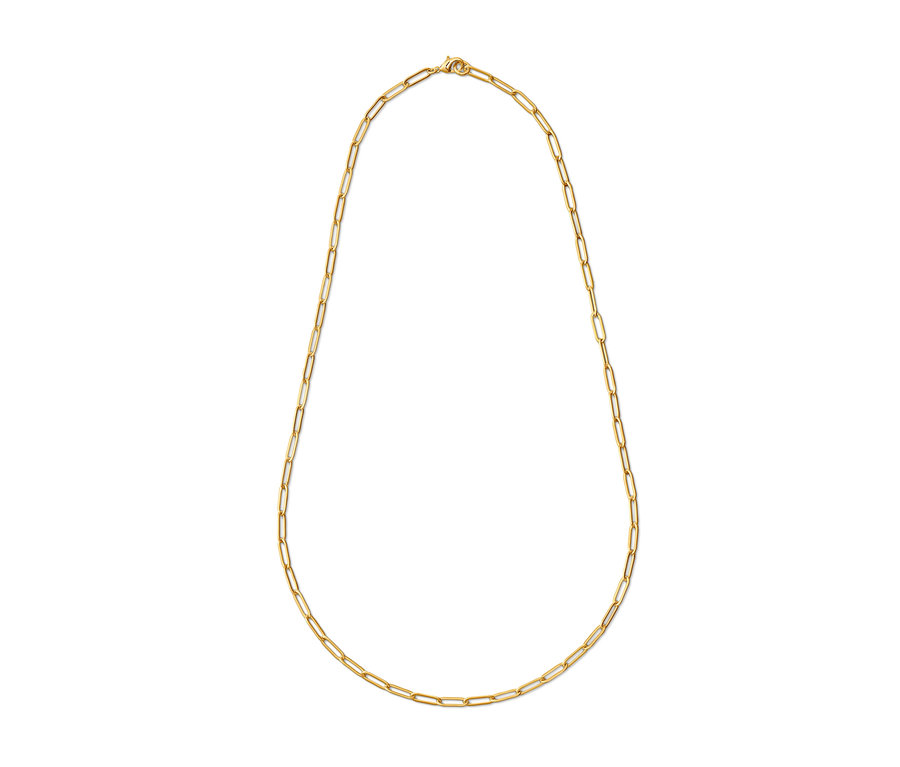 Goldene Kette Collect auf weißem Hintergrund.