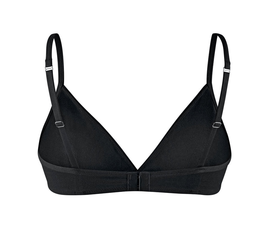 Detailansicht eines schwarzen 2 Komfort-Soft-BHs.