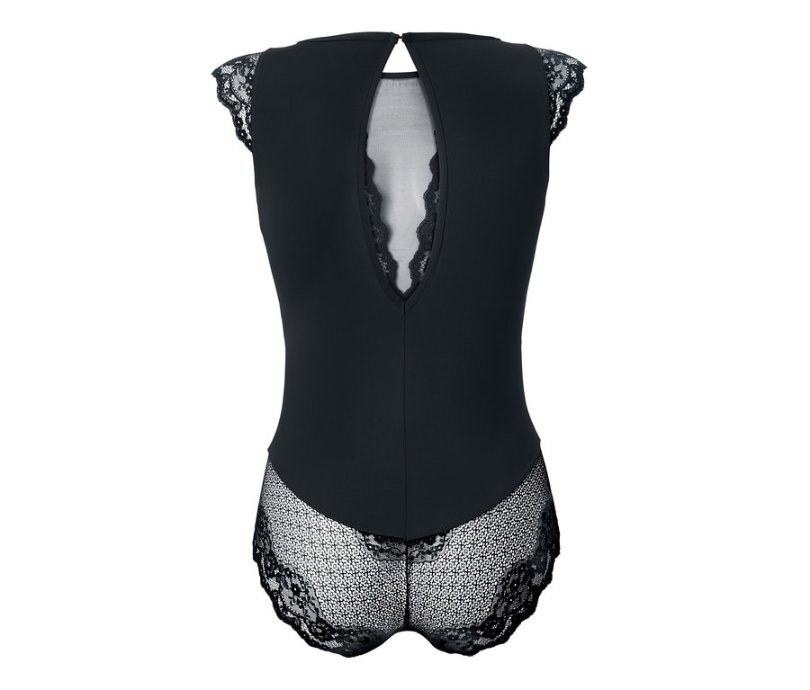 Schwarzer Spitzenbody.