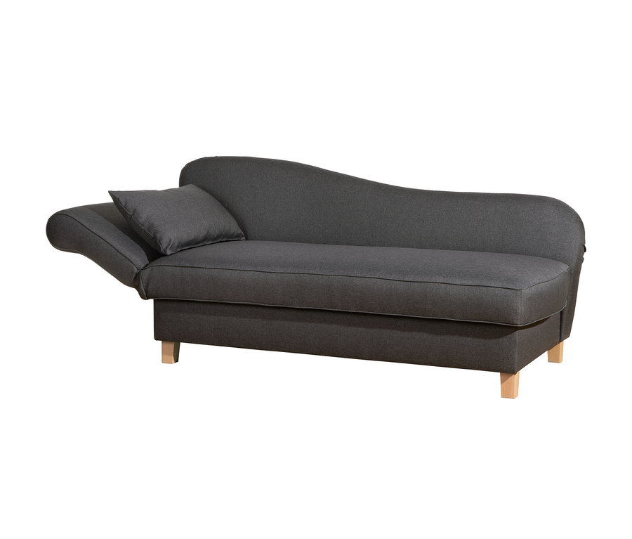 Graue Max-Winzer®-Recamiere »Saturn« mit Stauraum links und Kissen.