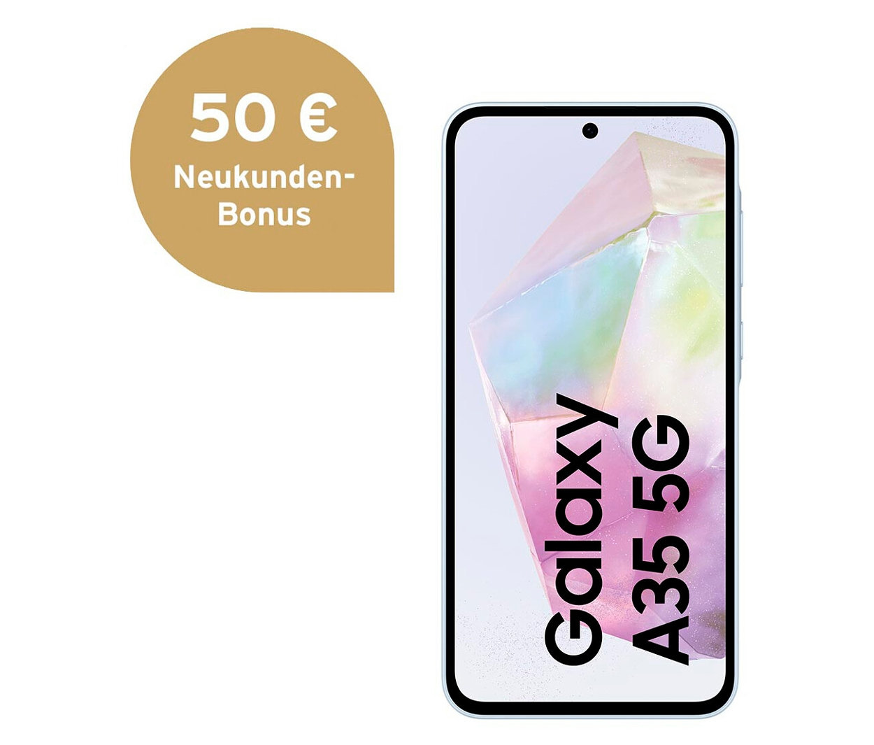 Samsung Galaxy A35 5G 128GB in Iceblue.