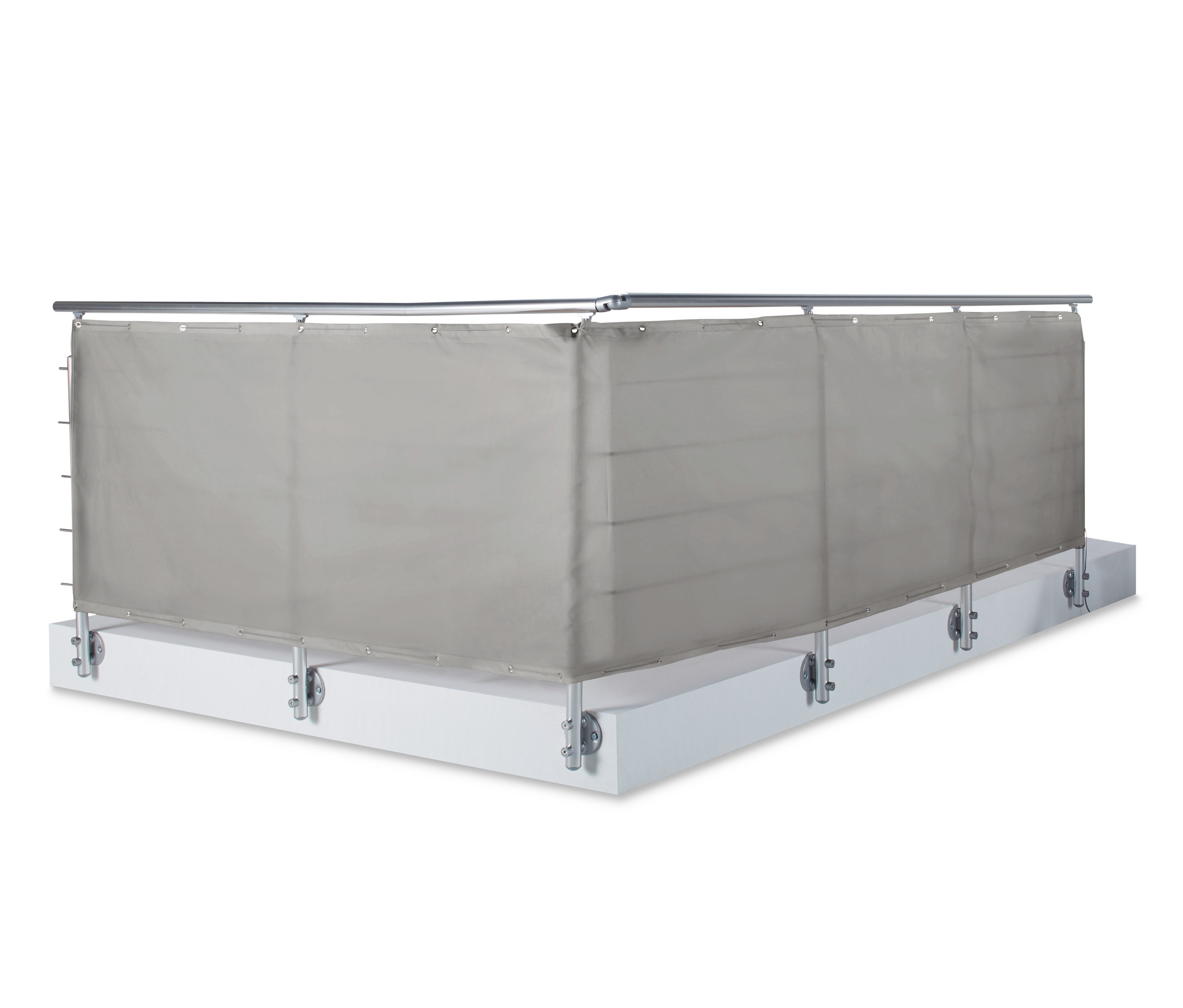 Tchibo - Balkon Sicht- und Windschutz - silber - Polyester