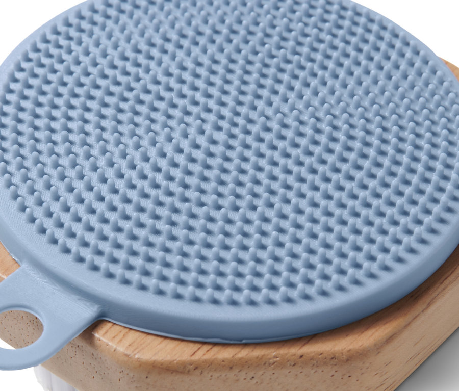 Nahaufnahme einer Gesichtsreinigungsbürste.