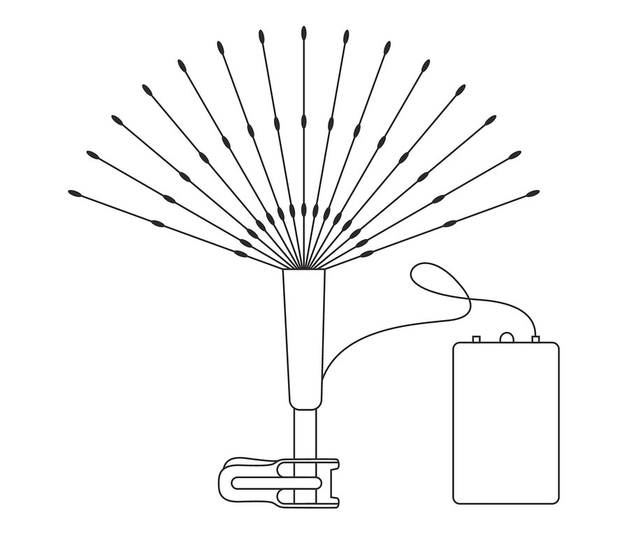 Illustration einer LED-Tannenbaumspitze.
