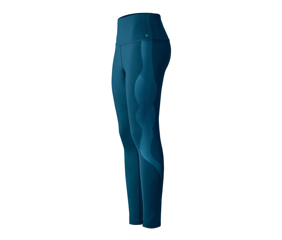 Nahaufnahme einer dunkelblauen Bodyforming-Sporttight.