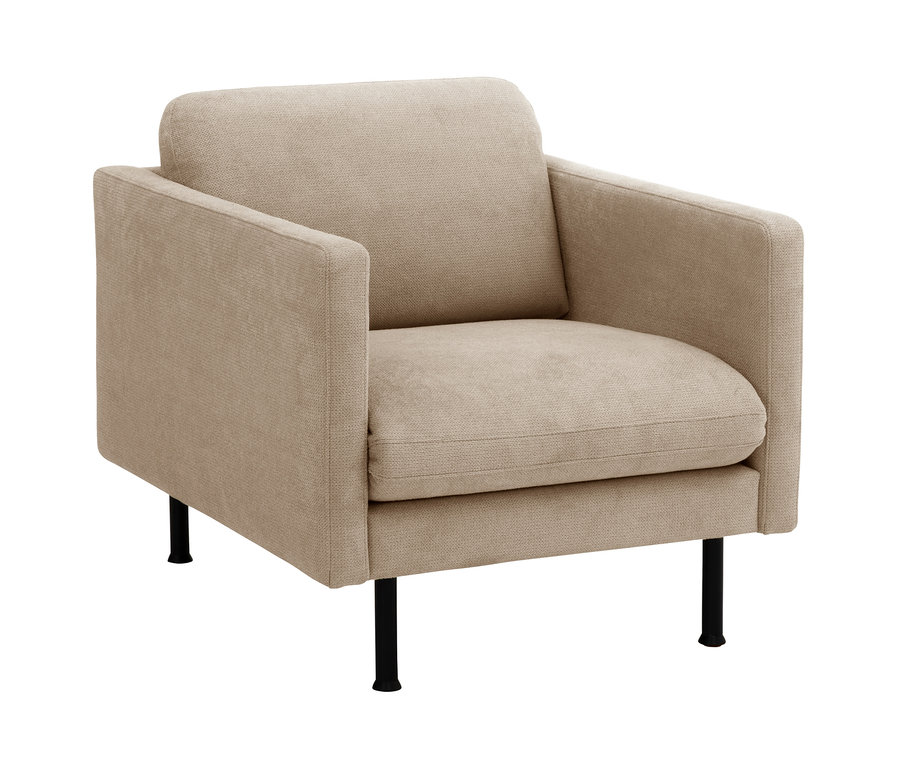 Beiger Max Winzer®-Sessel »Nathan« mit schwarzen Beinen.