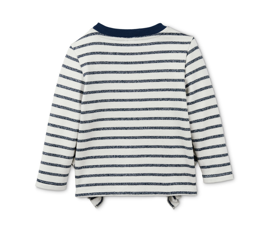 Gestreiftes Sweatshirt mit Glitzerdetails.