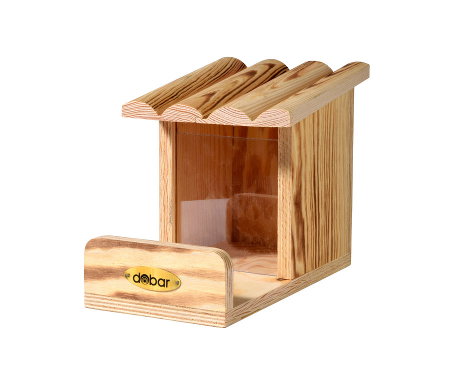 Ein Eichhörnchen-Futterstation von Dobar aus Holz.
