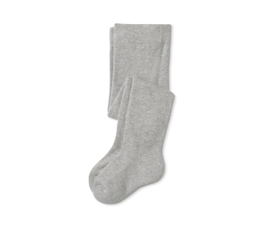 Eine graue Strumpfhose aus Bio-Baumwolle.