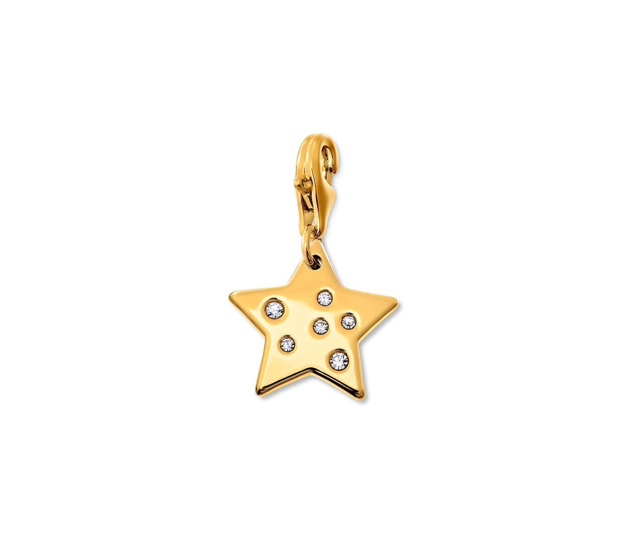 Goldener sternförmiger Anhänger aus dem Charm Set Moon and Stars.
