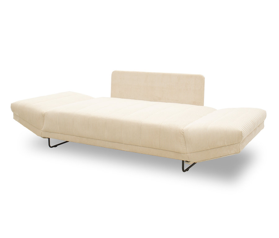 Cremefarbenes DOMO collection Daybed »Molde Leif105« vor weißem Hintergrund.