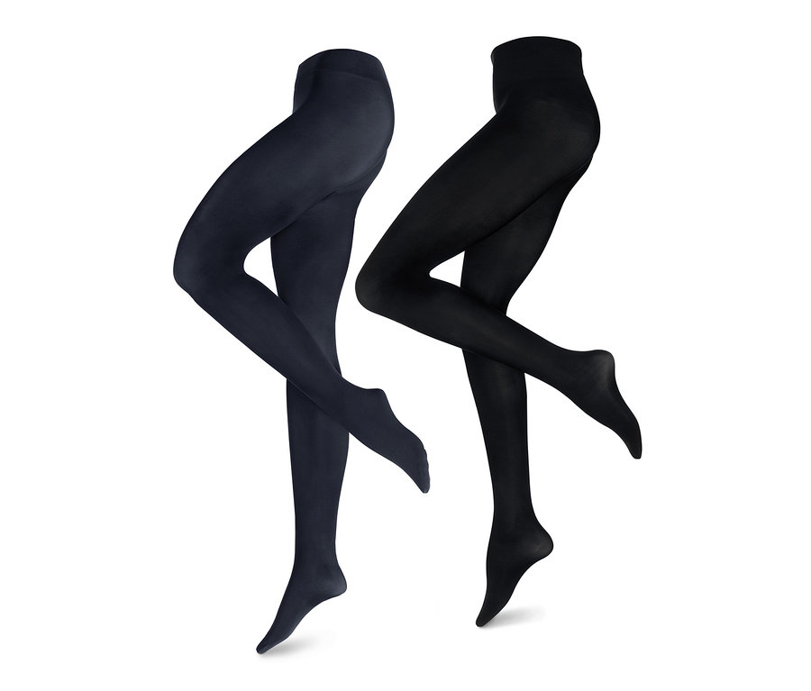 Abgebildet sind zwei Paar Feinstrumpfhosen.