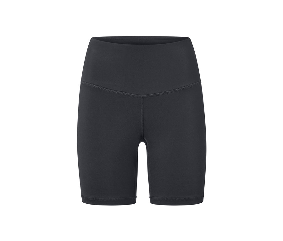 Schwarze Sportradlershorts.