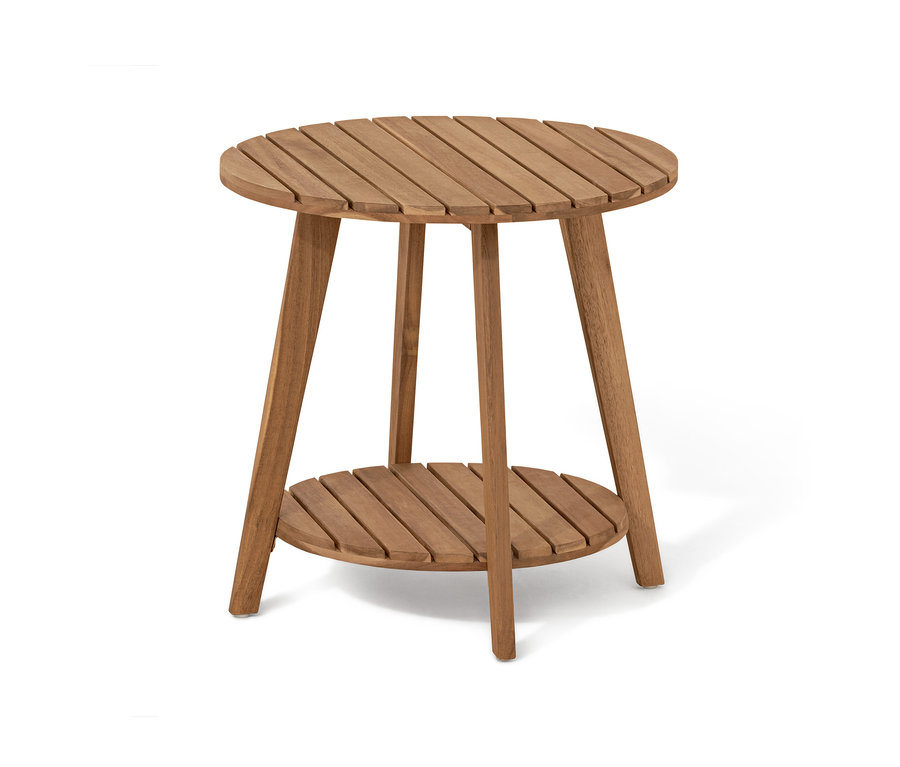 »Lenja« Beistelltisch mit 2 Ebenen aus Holz.