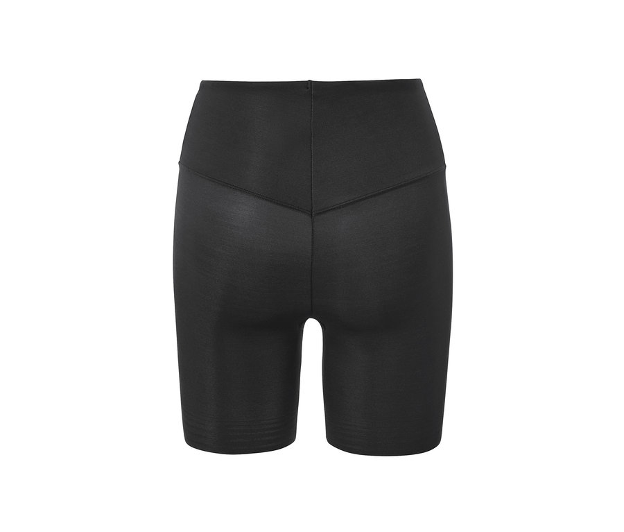 Schwarze Shaping-Shorts von hinten.