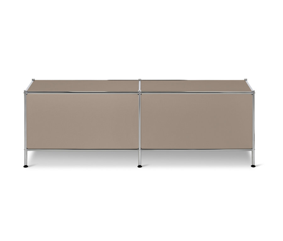 Taupefarbenes Lowboard Metall »CN3« mit 2 Klappen.