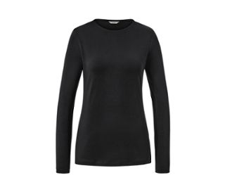 Langarmshirt, schwarz