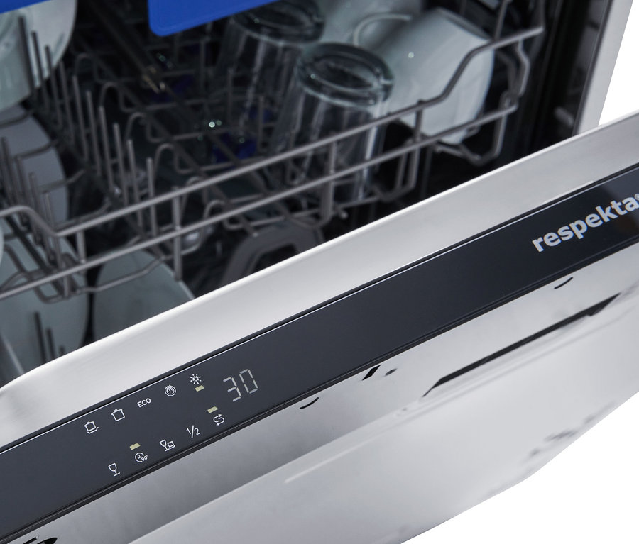 Offener Respekta vollintegrierter-Geschirrspüler »GSP60IBAV«, ca. 60 cm, E (von A bis G) mit Geschirr.