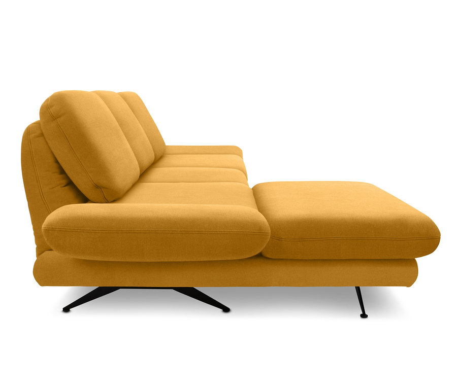 DOMO collection Ecksofa »Saletto« mit Drehsitz, links, kurkuma.