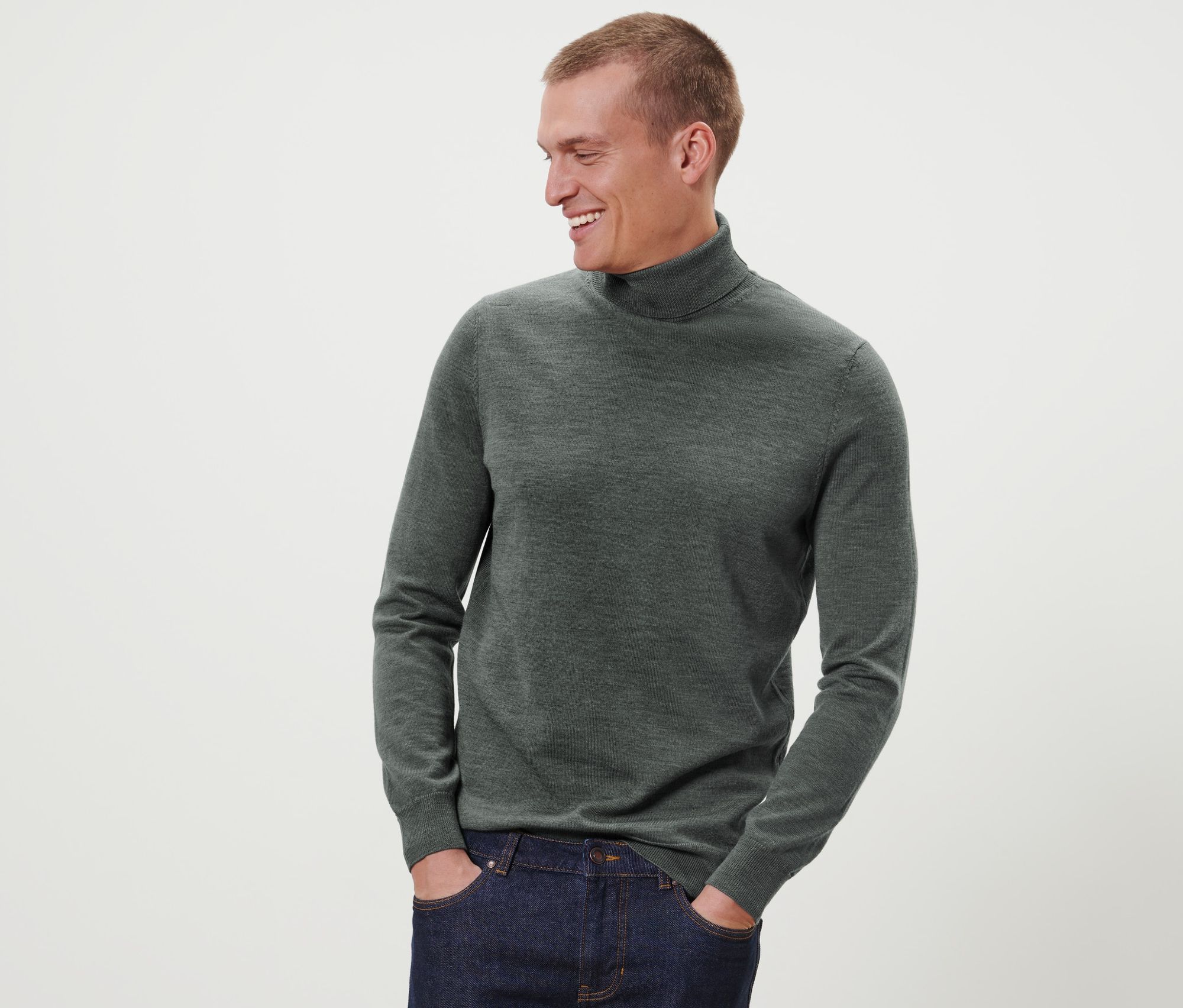 Thumbnail - Tchibo - Merino-Pullover - Herren - Gr. S - grün
