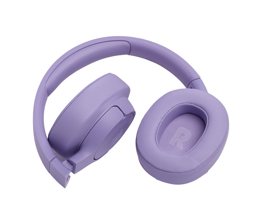 Nahaufnahme von lila JBL »Tune 770 NC« Over-Ear-Kopfhörern.
