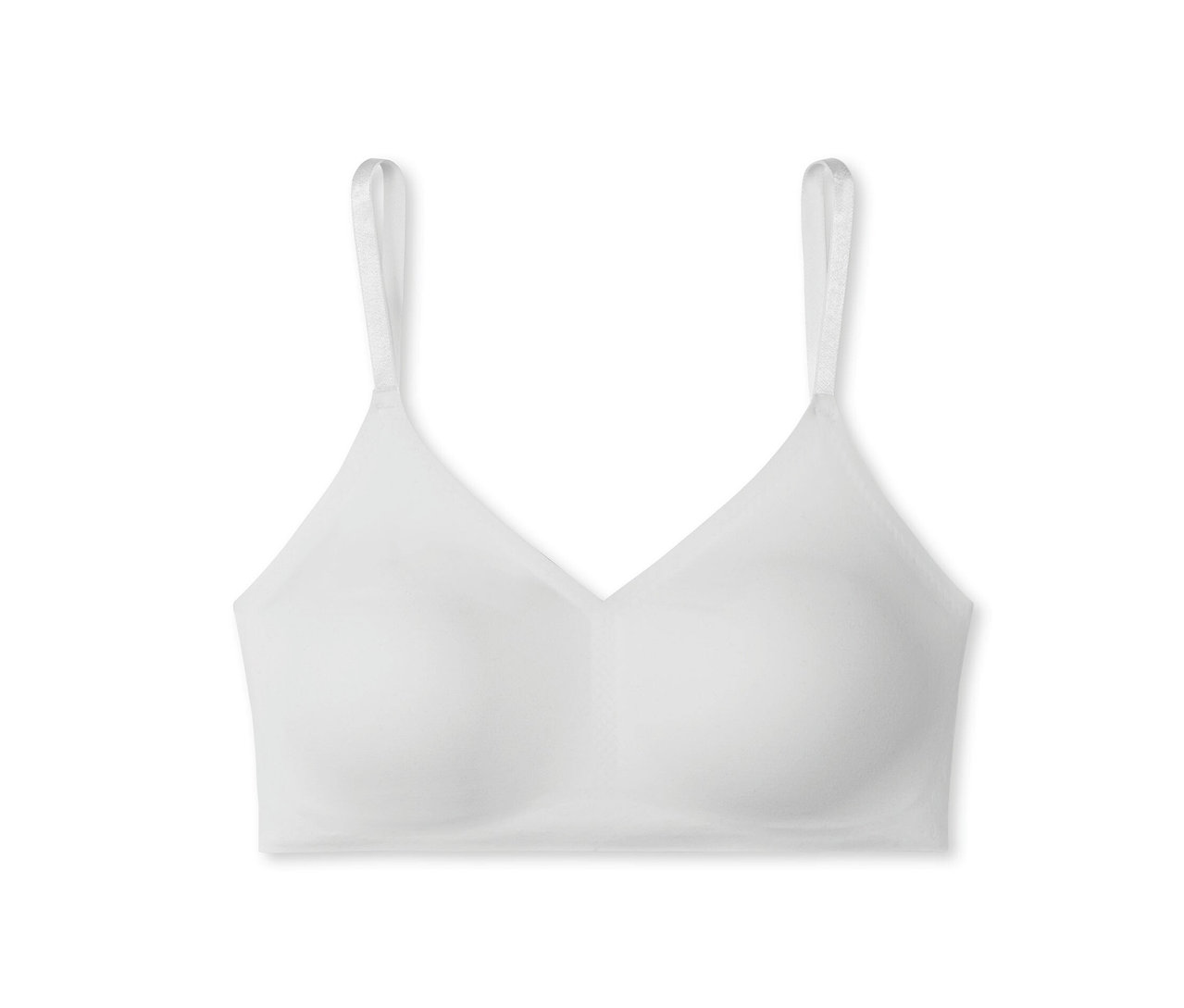 Weißes SCHIESSER Invisible Bustier mit Pads.