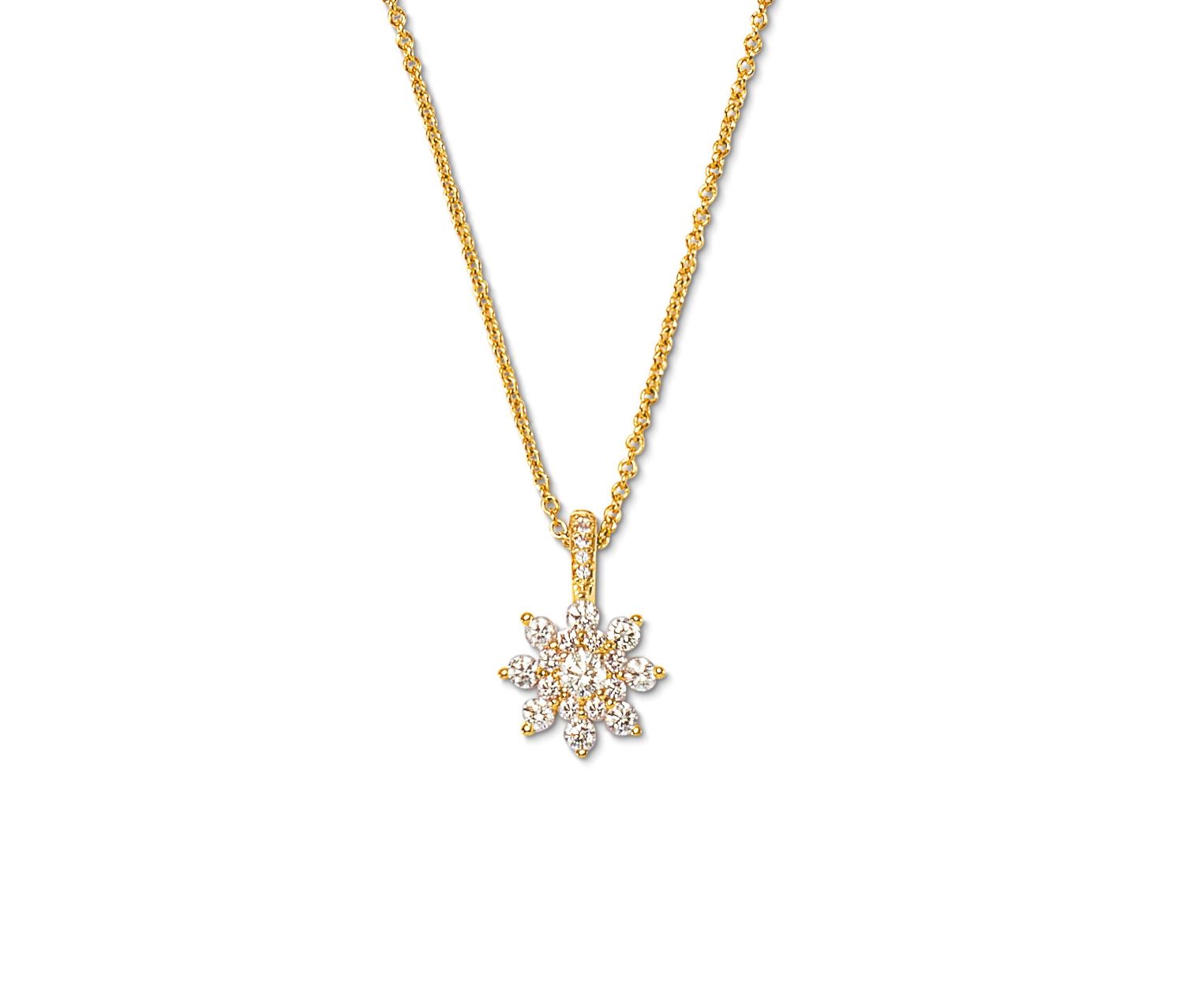 Tchibo - 585 Gold-Kette mit 22 Brillanten - gold
