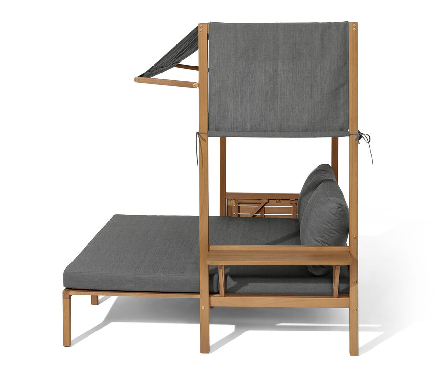 Lounge-Strandkorb »Tinus« mit ausziehbarem Fußteil.