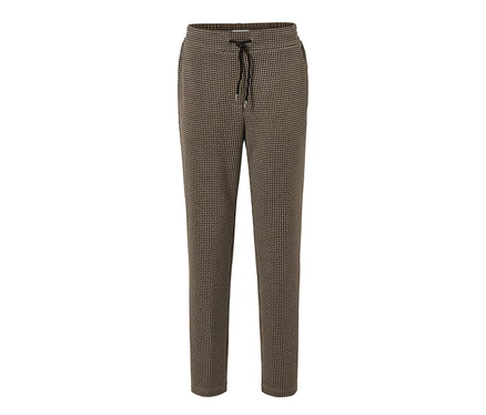 Joggpants mit Hahnentritt-Jacquard.