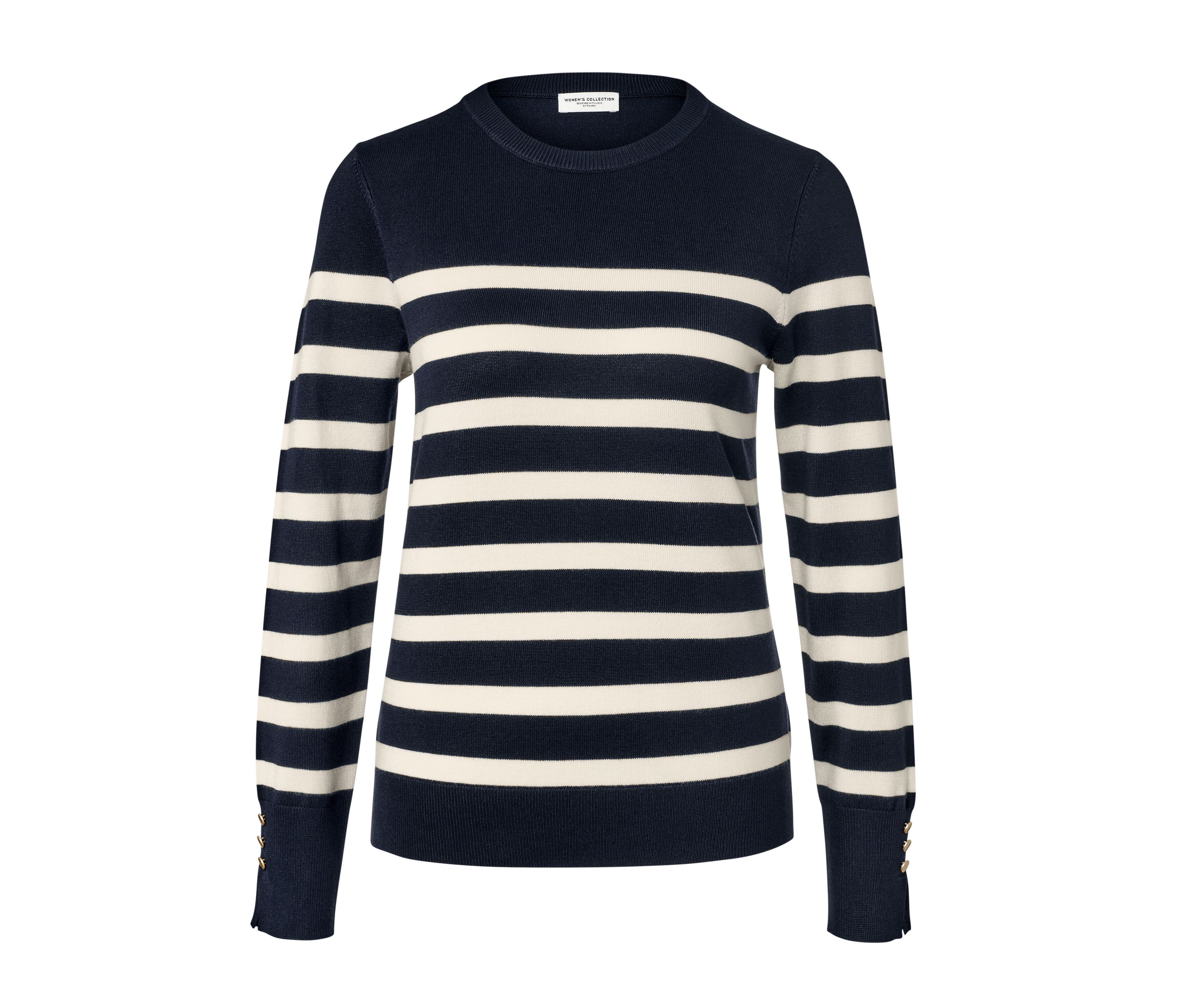 Tchibo - Gestreifter Feinstrickpullover - Damen - Gr. XXL - dunkelblau/gestreift