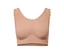 Ein beiger Seamless-Bustier mit Spitze.