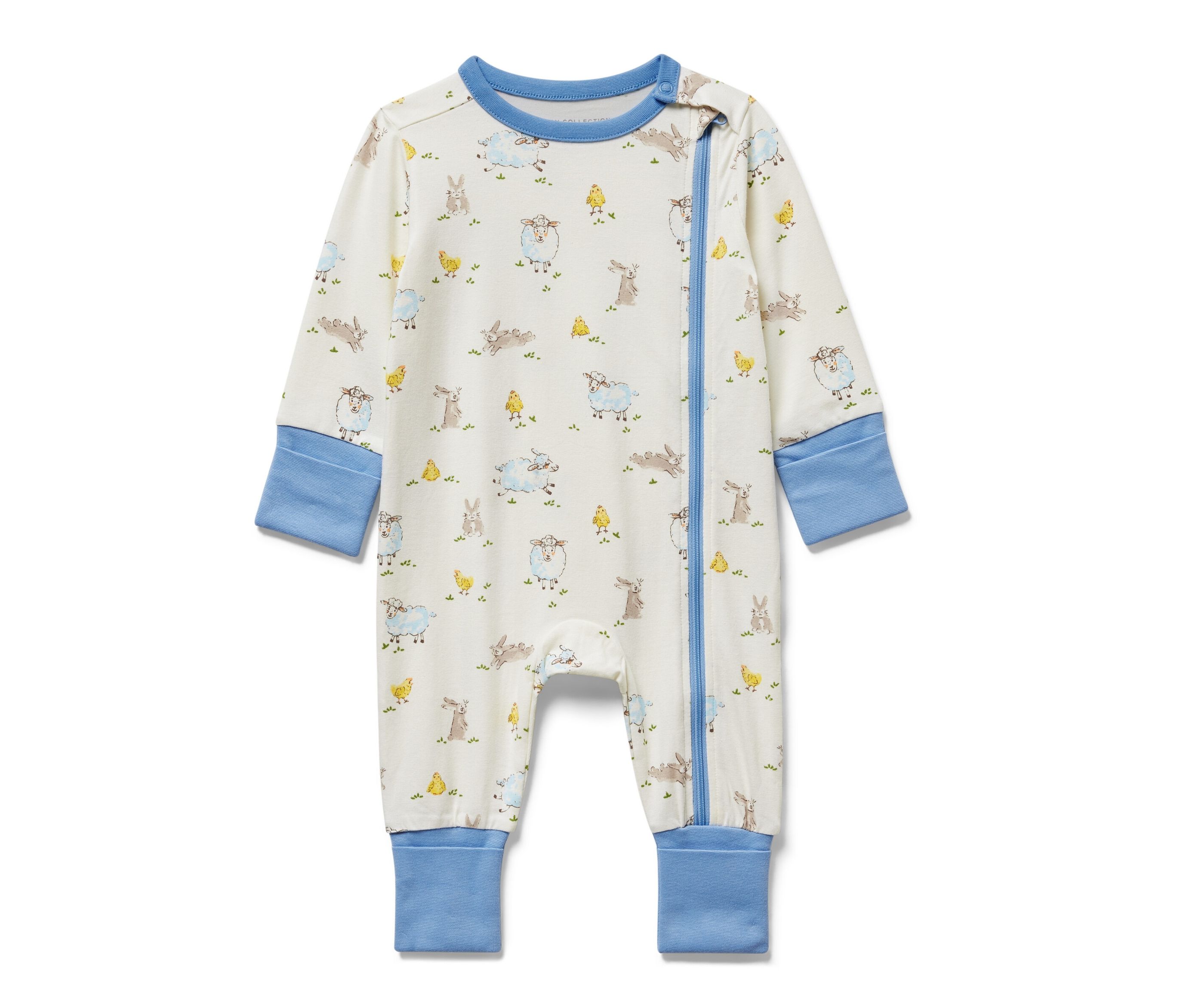 Tchibo - Baby-Pyjama - Baby - Gr. 62/68 - blau/print