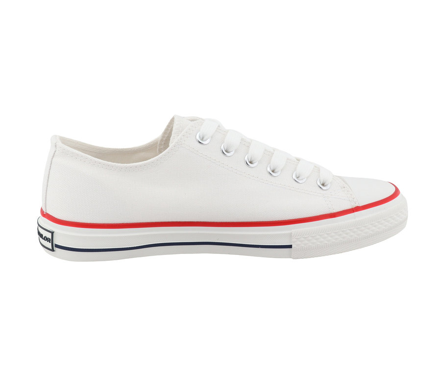 Weißer Tom Tailor Sneaker aus Textil.