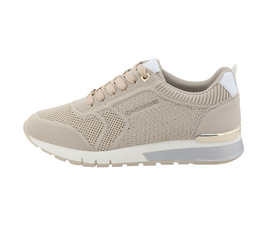 Sandfarbener Tom Tailor Sneaker aus Textil/PU.