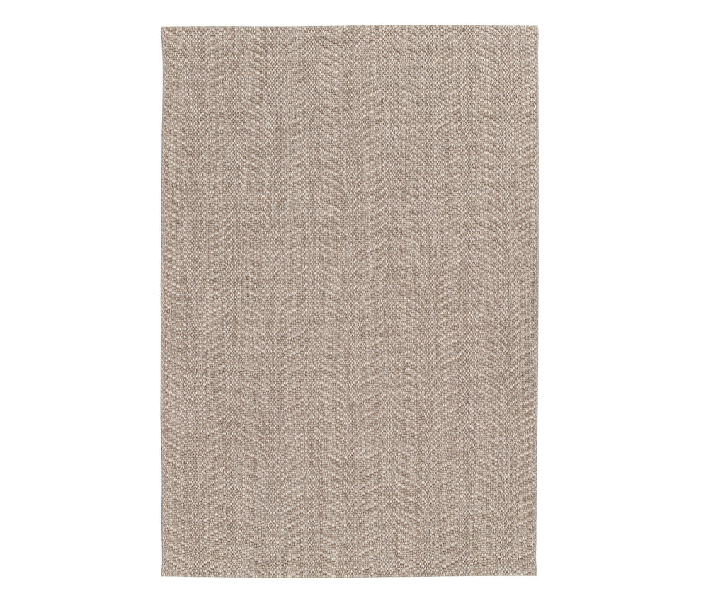Detailaufnahme eines beigen Teppichs »Twine« mit natürlichem Muster, ca. 160 x 230 cm.