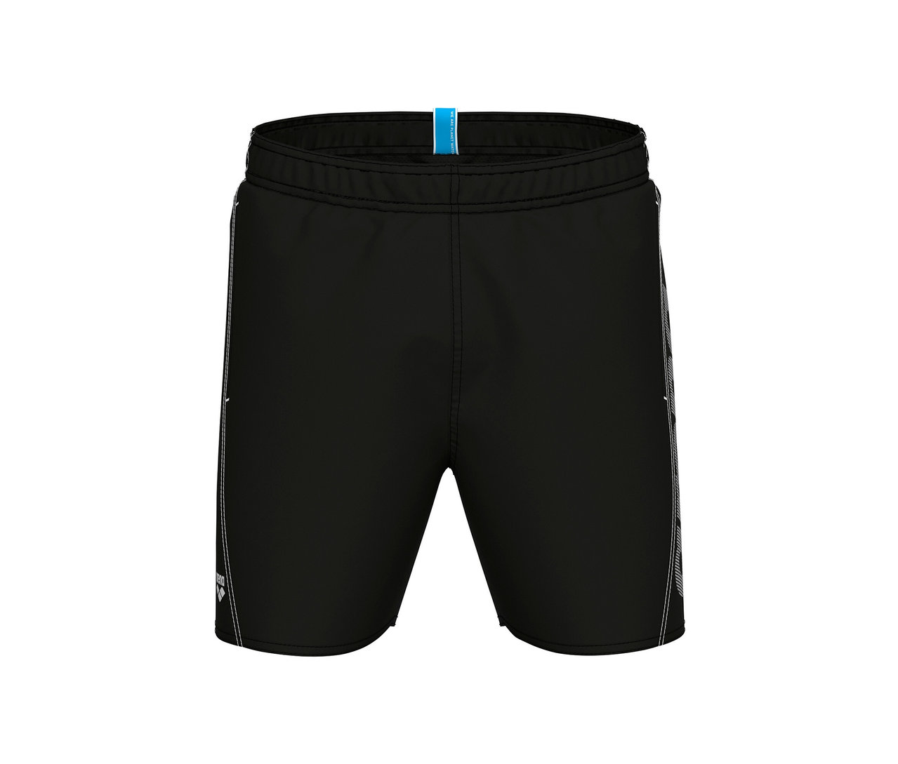 Schwarze arena Badeshorts Fundamentals Logo.