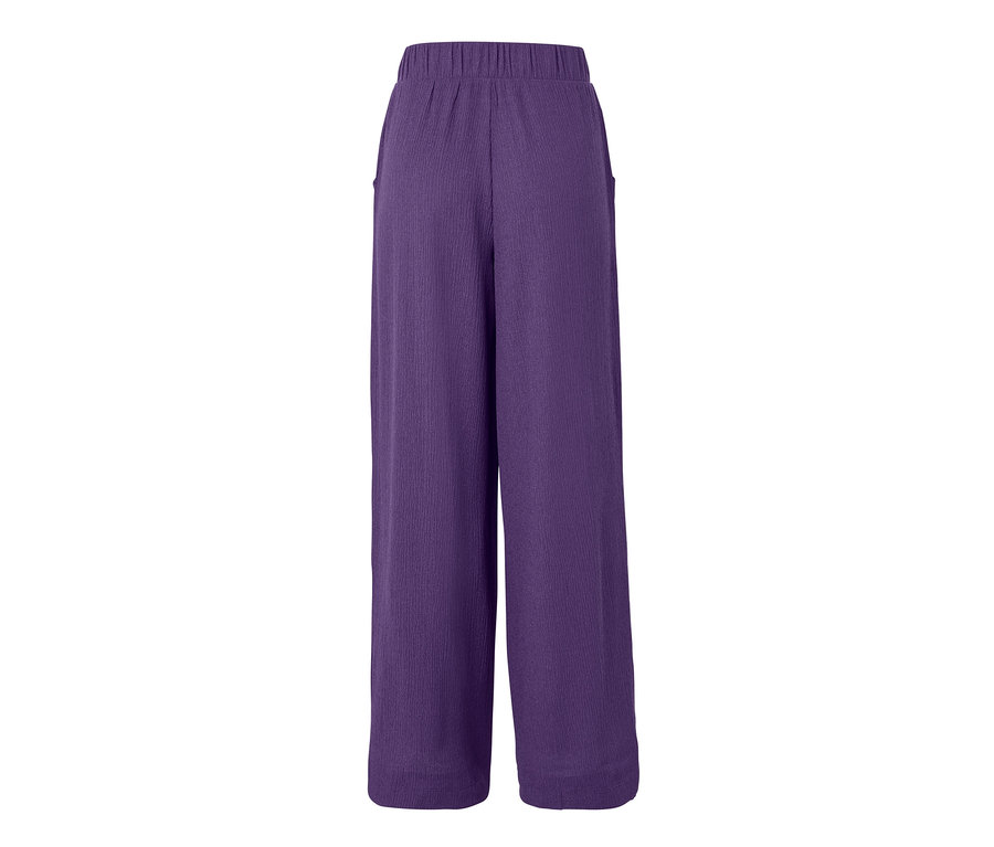Lila strukturierte Palazzohose.