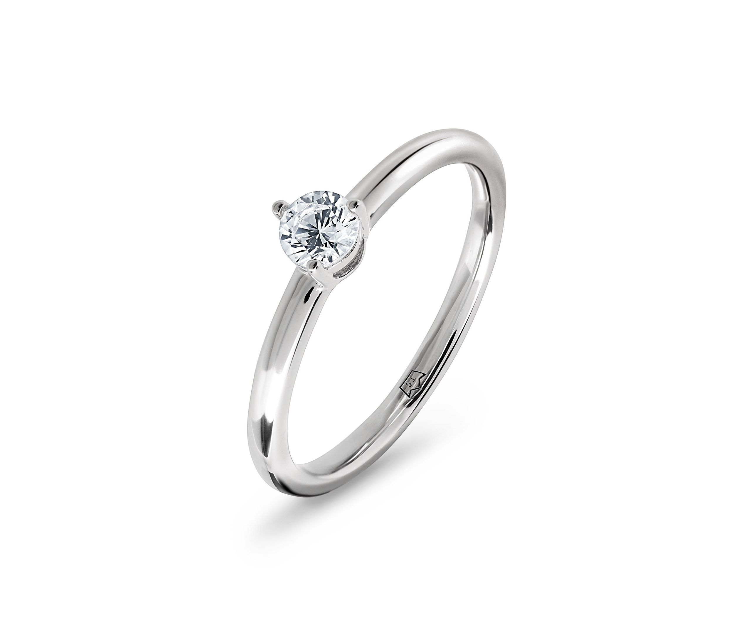 Silber Ring »Solitär« - Damen - Gr. 17 - silber - silber