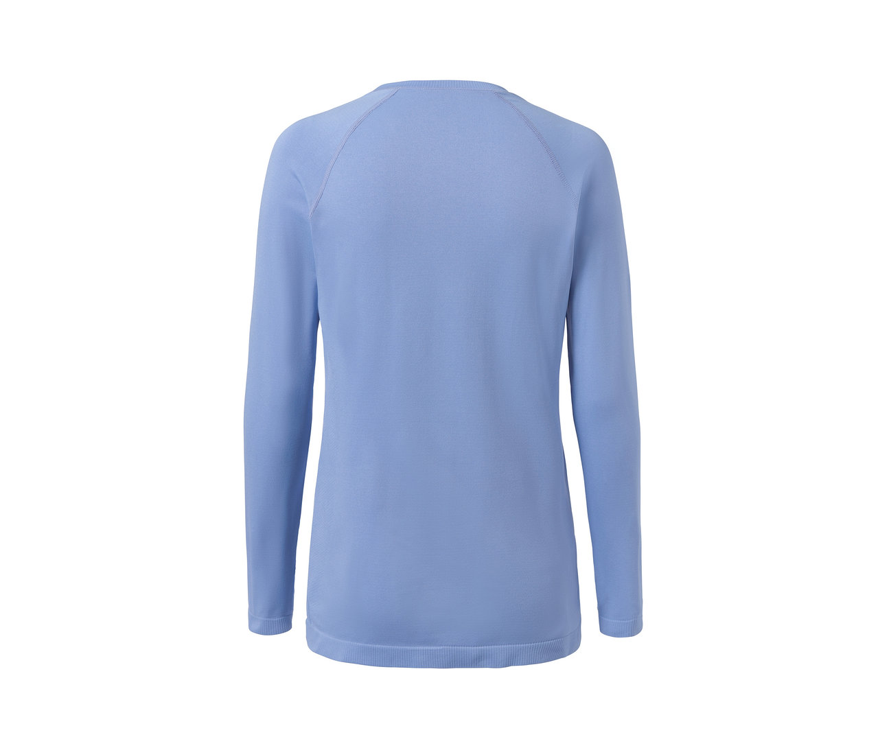 Hellblaues Seamless-Langarmlaufshirt.