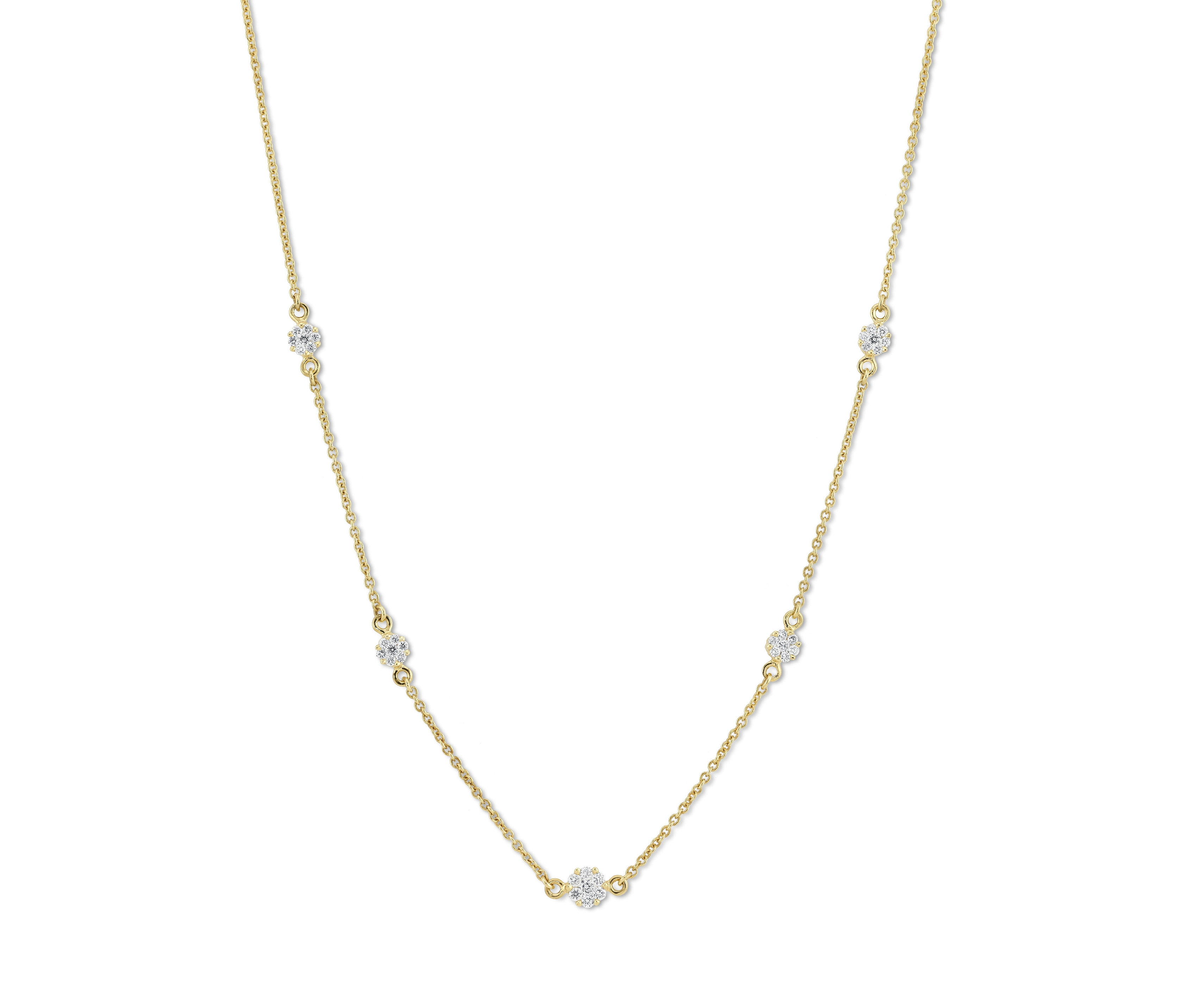 Goldcollier mit 35 Diamanten.